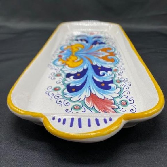 Hand Painted Rectangular Serving Platter by Ceramica Nova Deruta, Made In Italy - Picture 4 of 6
